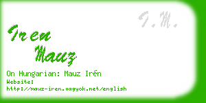 iren mauz business card